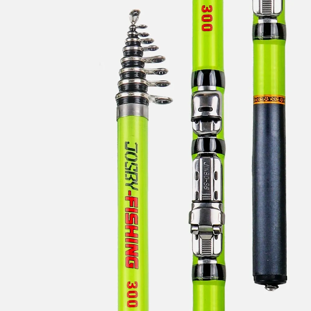 Telescopic Rock Fishing Rod Spinning Fly Carp Feeder Carbon Fiber Pesca 3M 2.7M 2.4M 2.1M 1.8M 1.5M