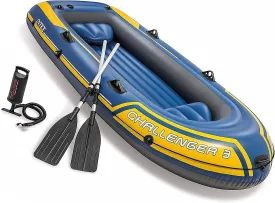 TEmkin Inflatable Kayak with Air Pump, Rope Paddle, Adult and Children's Boat, Portable Fishing Boat