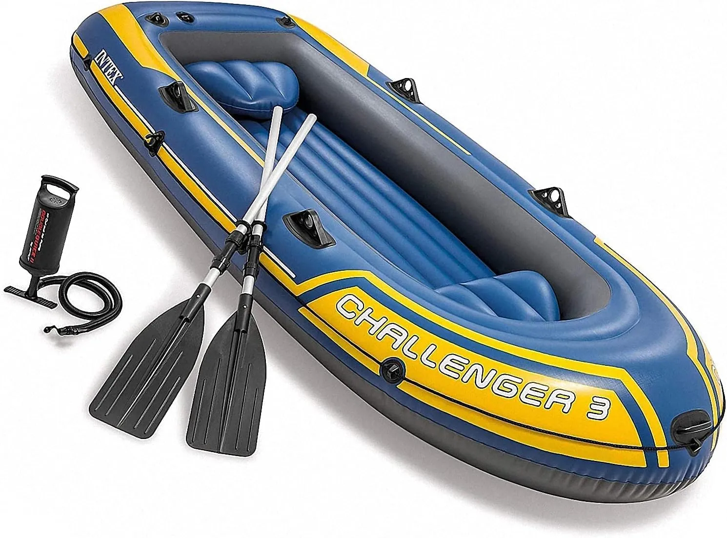 TEmkin Inflatable Kayak with Air Pump, Rope Paddle, Adult and Children's Boat, Portable Fishing Boat