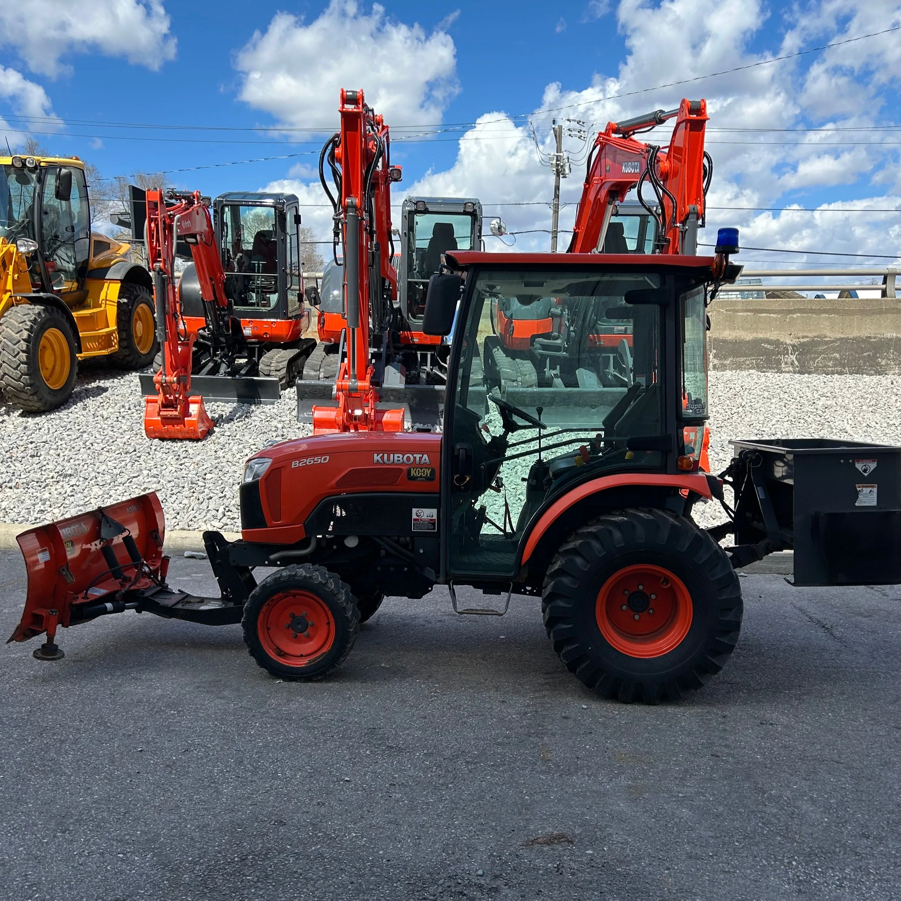 Used 2019 Kubota B2650HSDCC Tractor with Blade and Salter (428 Hours)