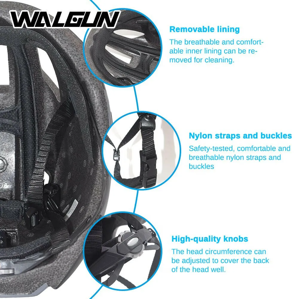 WALGUN Aero Cycling Helmet Road Bike Helmet Adults Lens Goggles Visor Time Trial TT Triathlon Bicycle Helmet M L for Men Women
