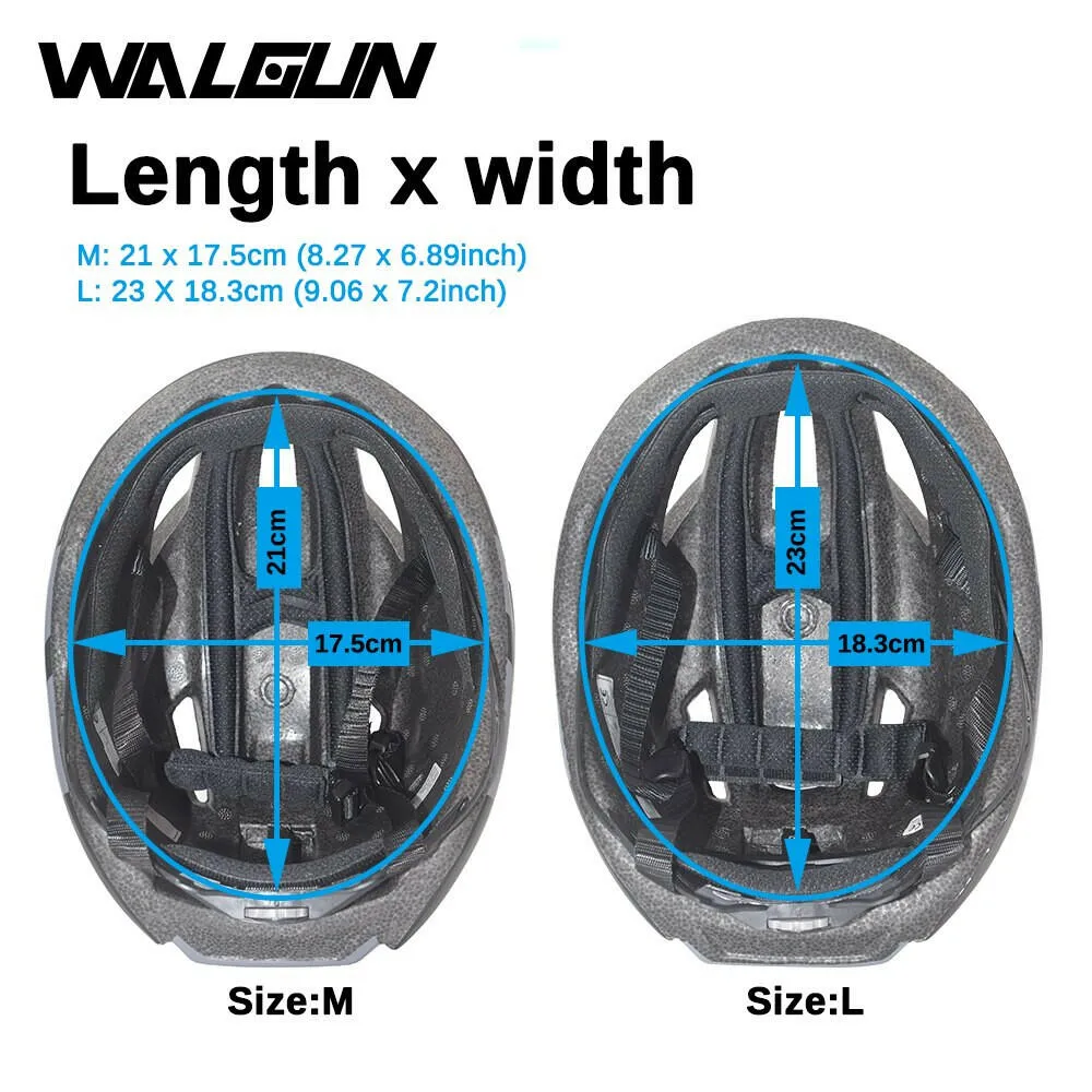 WALGUN Aero Cycling Helmet Road Bike Helmet Adults Lens Goggles Visor Time Trial TT Triathlon Bicycle Helmet M L for Men Women