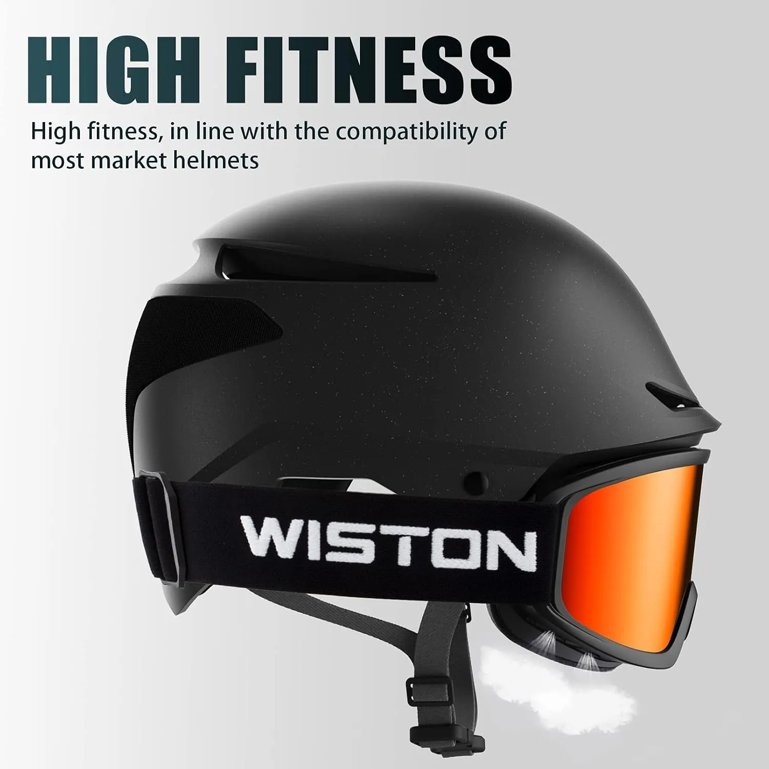 WISTON Ski Goggles - OTG Snow/Snowboard Goggles for Men, Women & Youth - 100% UV Protection W1